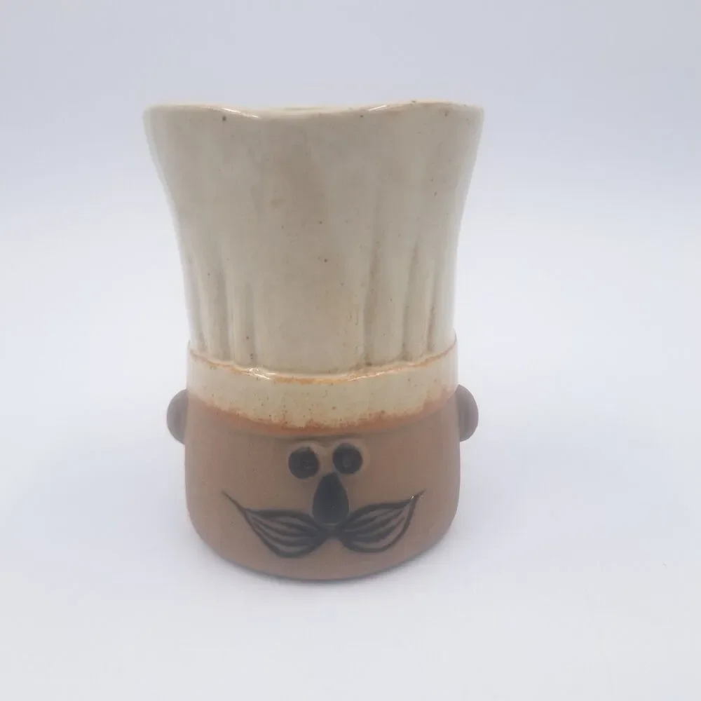 Takahashi Le Chef Untensil Caddy Jar Stoneware Kitchen Open Container